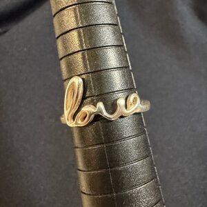 Sterling Silver Love Ring size 7